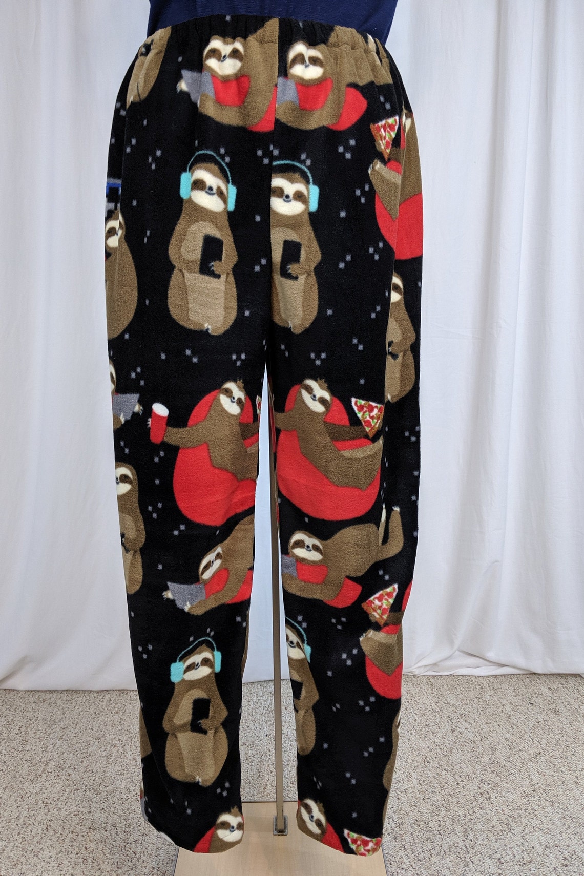 Sloth pajama pants fleece lounge pants sloths partying and Etsy