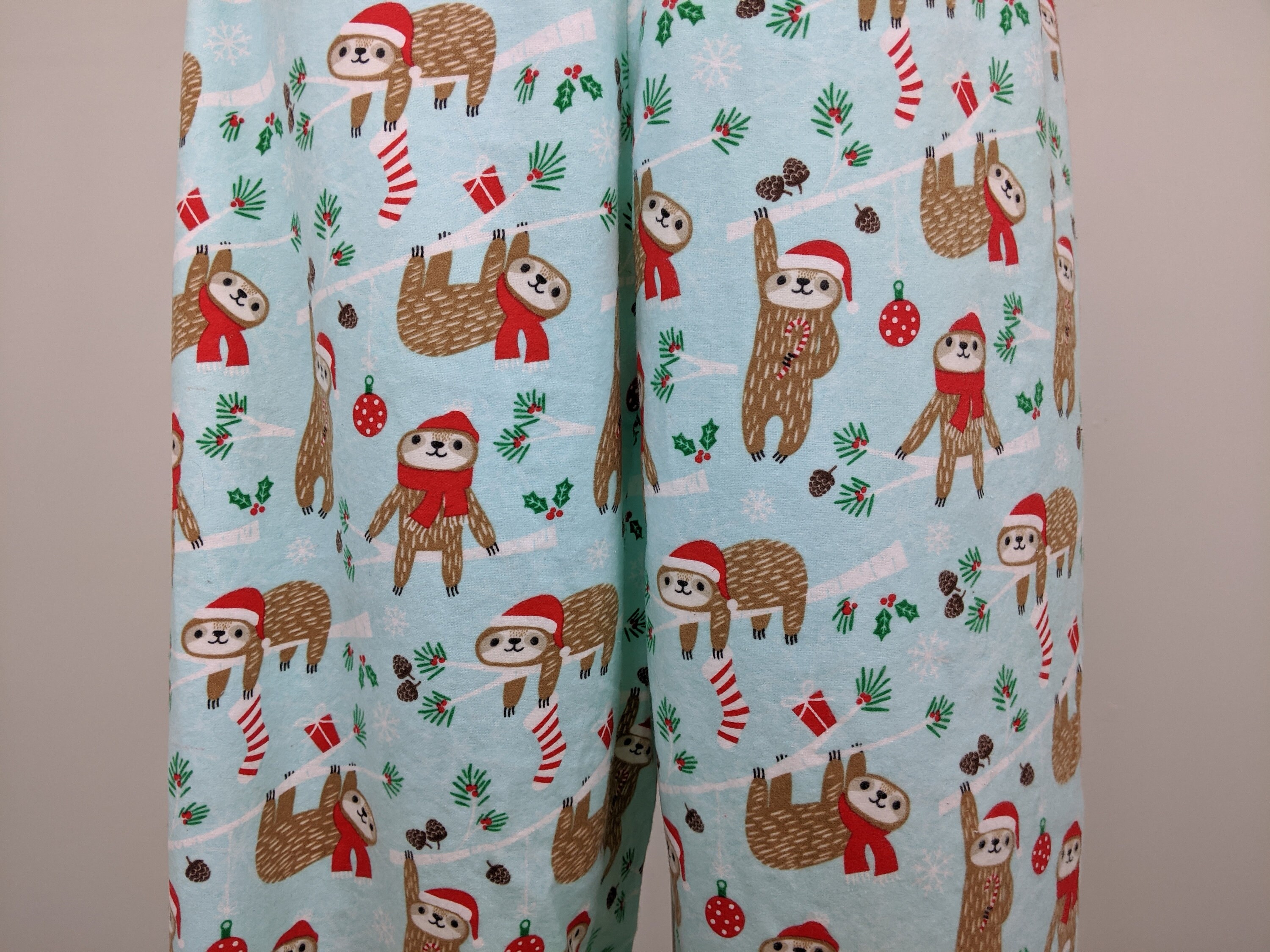 Sloth Pajama Pants Women Christmas 