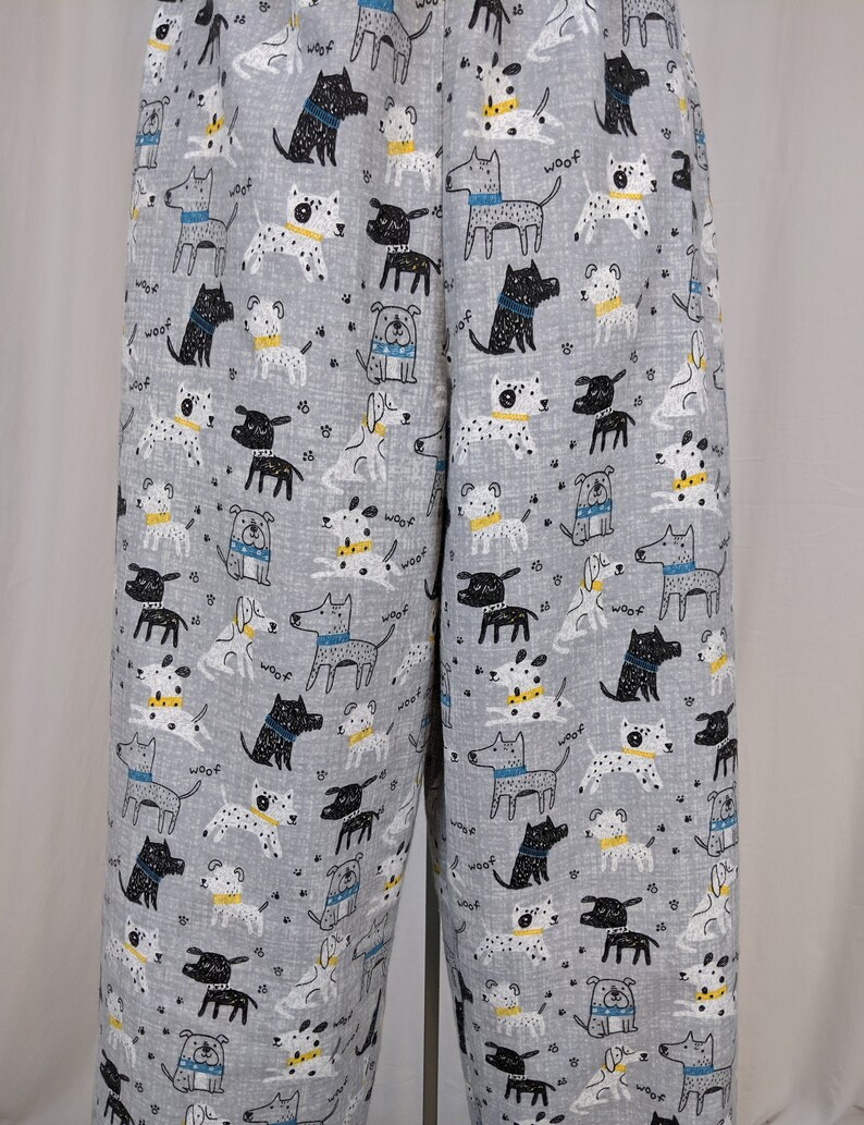 Dog pajama pants women's flannel lounge wear fun print Etsy