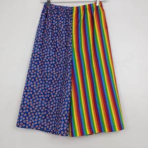Rainbow Clown Pants: Handmade Unisex Costume, Festival Clothing