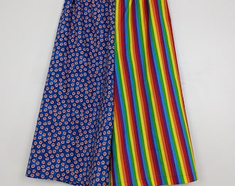 Rainbow Clown Pants: Handmade Unisex Costume, Festival Clothing
