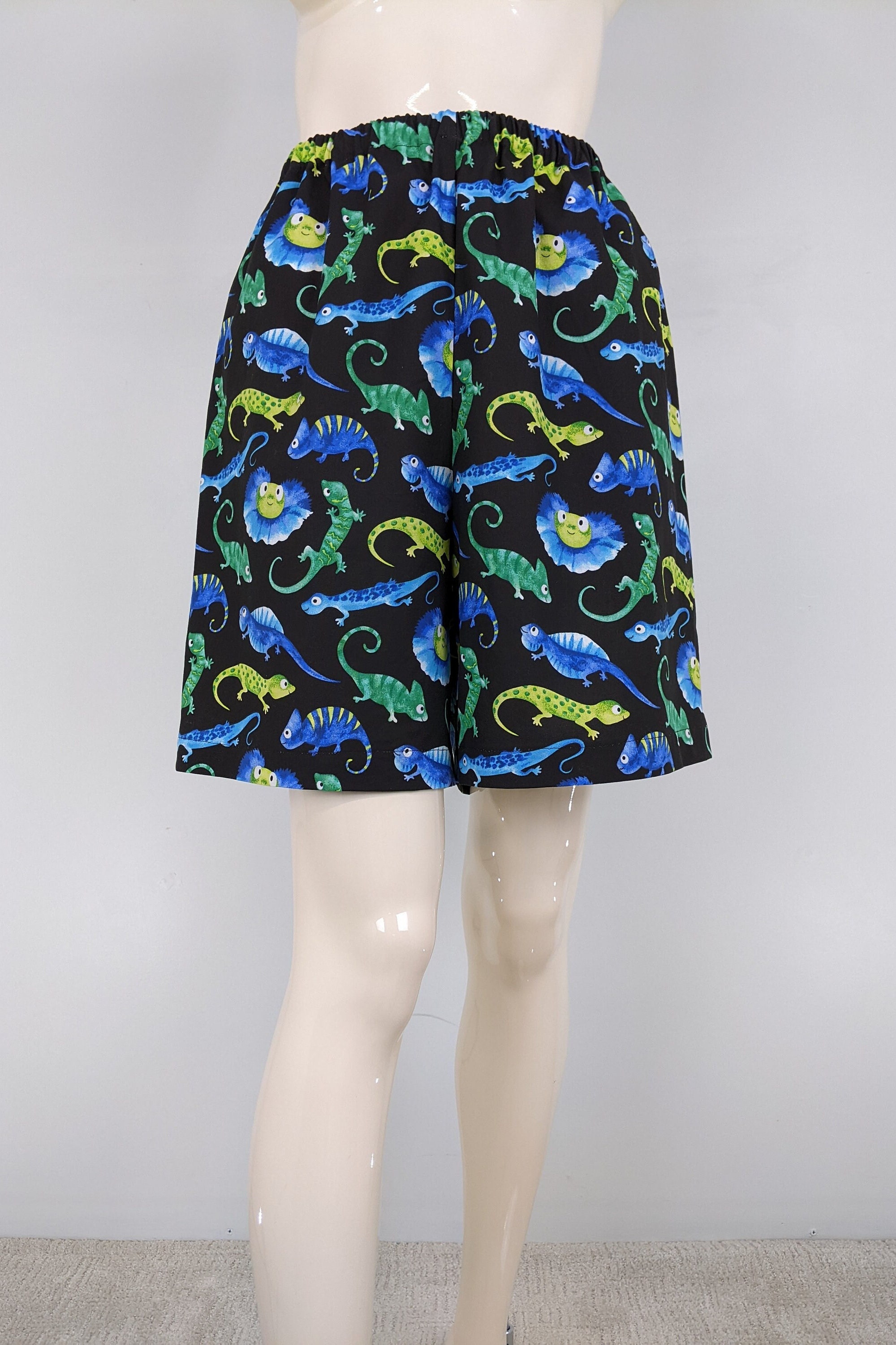 Lizard Print Pajama Shorts Women Cotton 
