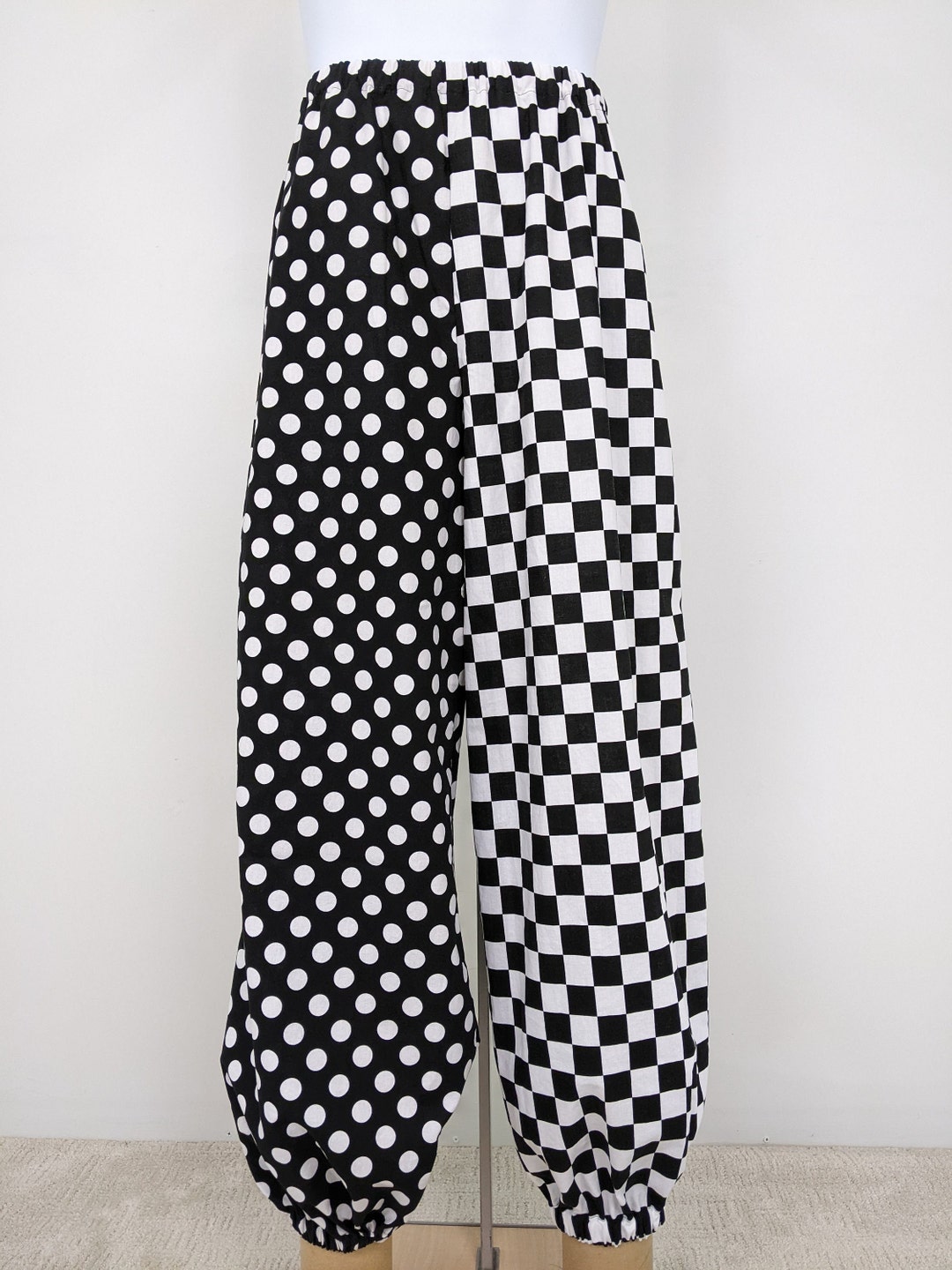 Adult Costume Pants, Men /women Clown Clothing, Black and White ...