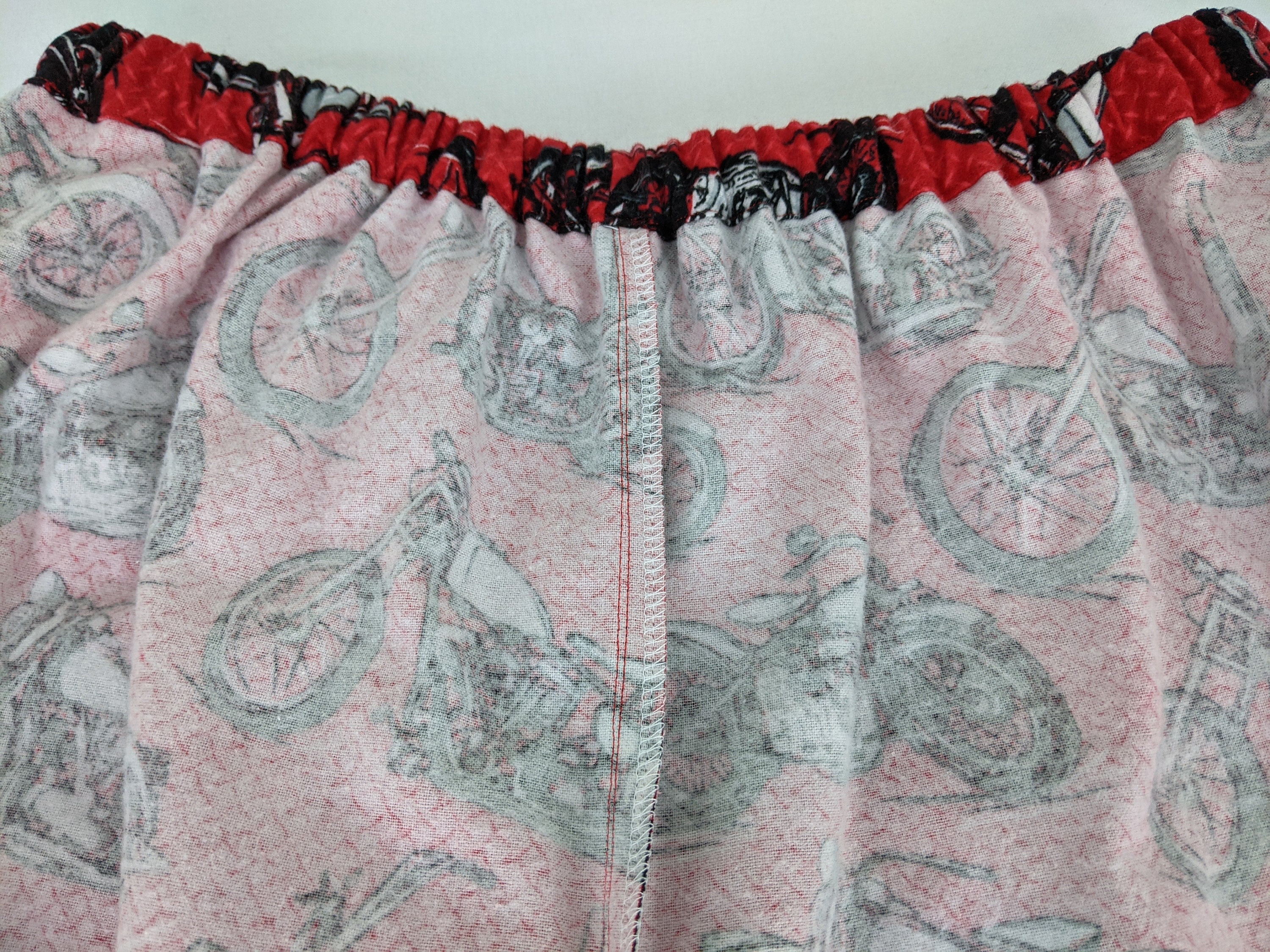 Motorcycle Print Pajama Pants Men Flannel Pants Loose Fit Etsy
