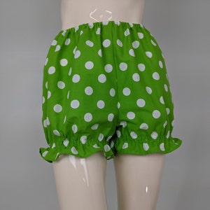 Ruffled Polka Dot Cotton Costume Bloomers: Clowncore Festival Shorts