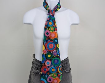 Extra large multi colored costume neck tie, adult clown clothing, circus outfits, costume party clothing accessory, adult gag gifts