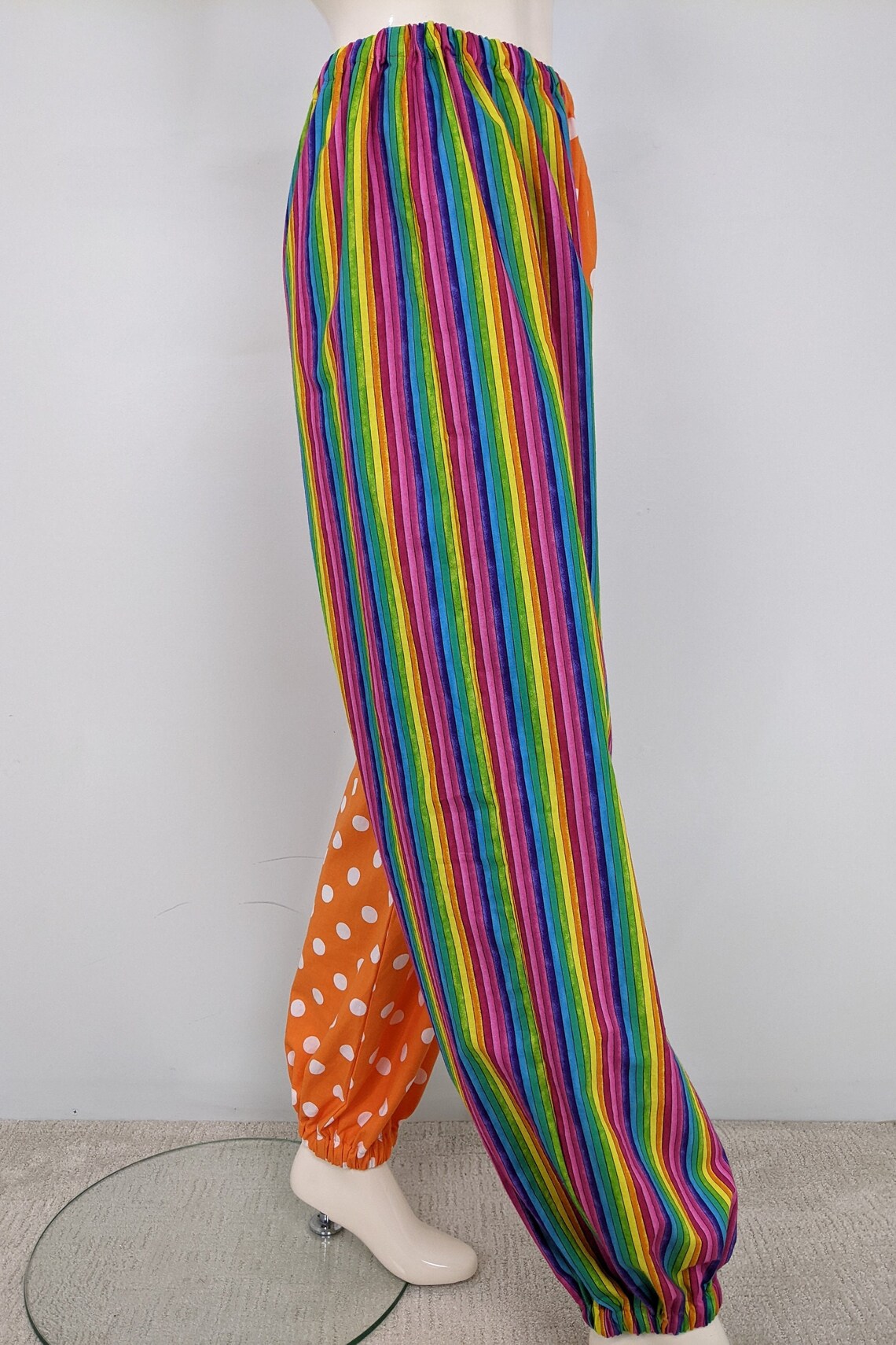 Adult Costume Pants Men / Women Clown Clothing Multi Colored Etsy