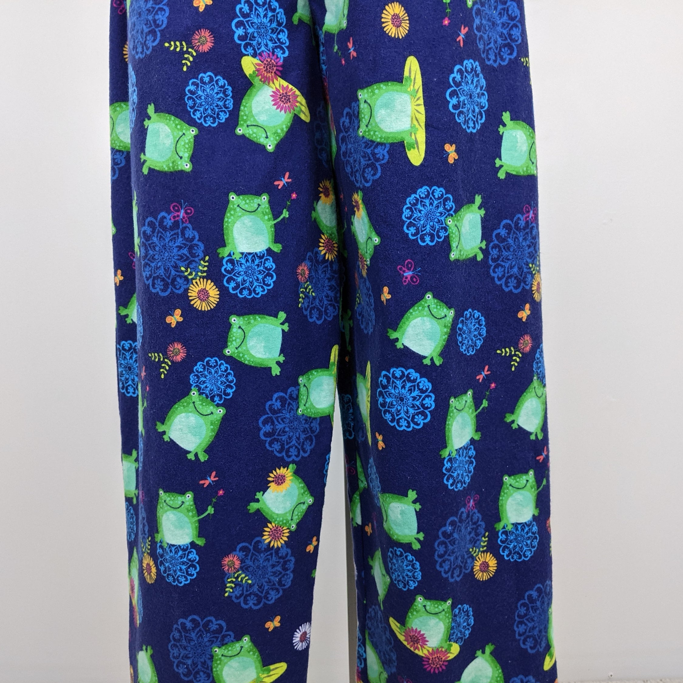Frog print pajama pants women's elastic waist frog and | Etsy