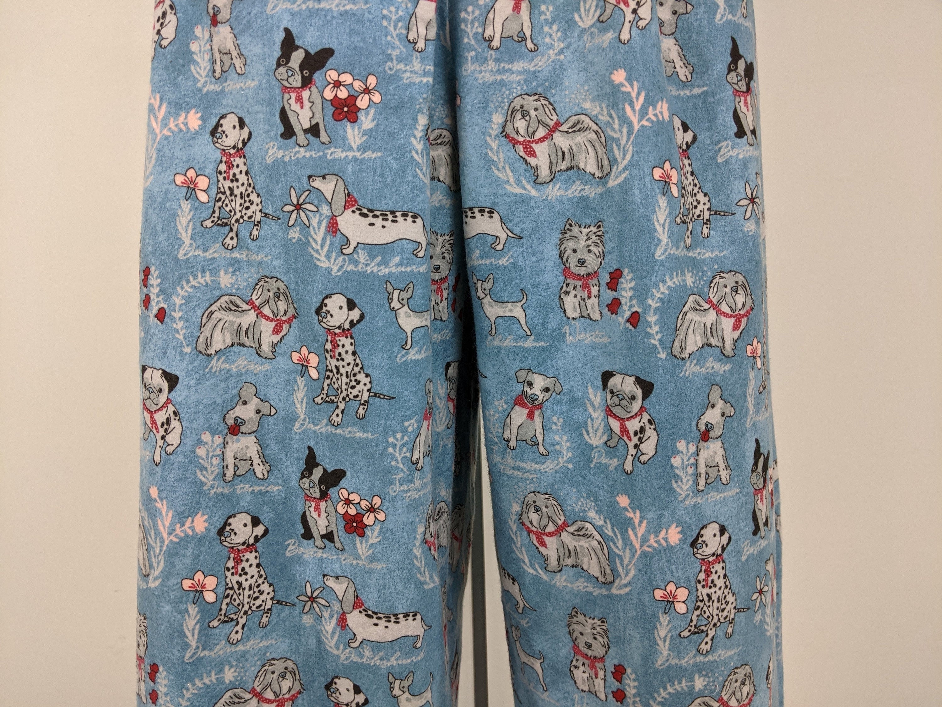 Dog print pajama pants women elastic waist pajama bottoms | Etsy