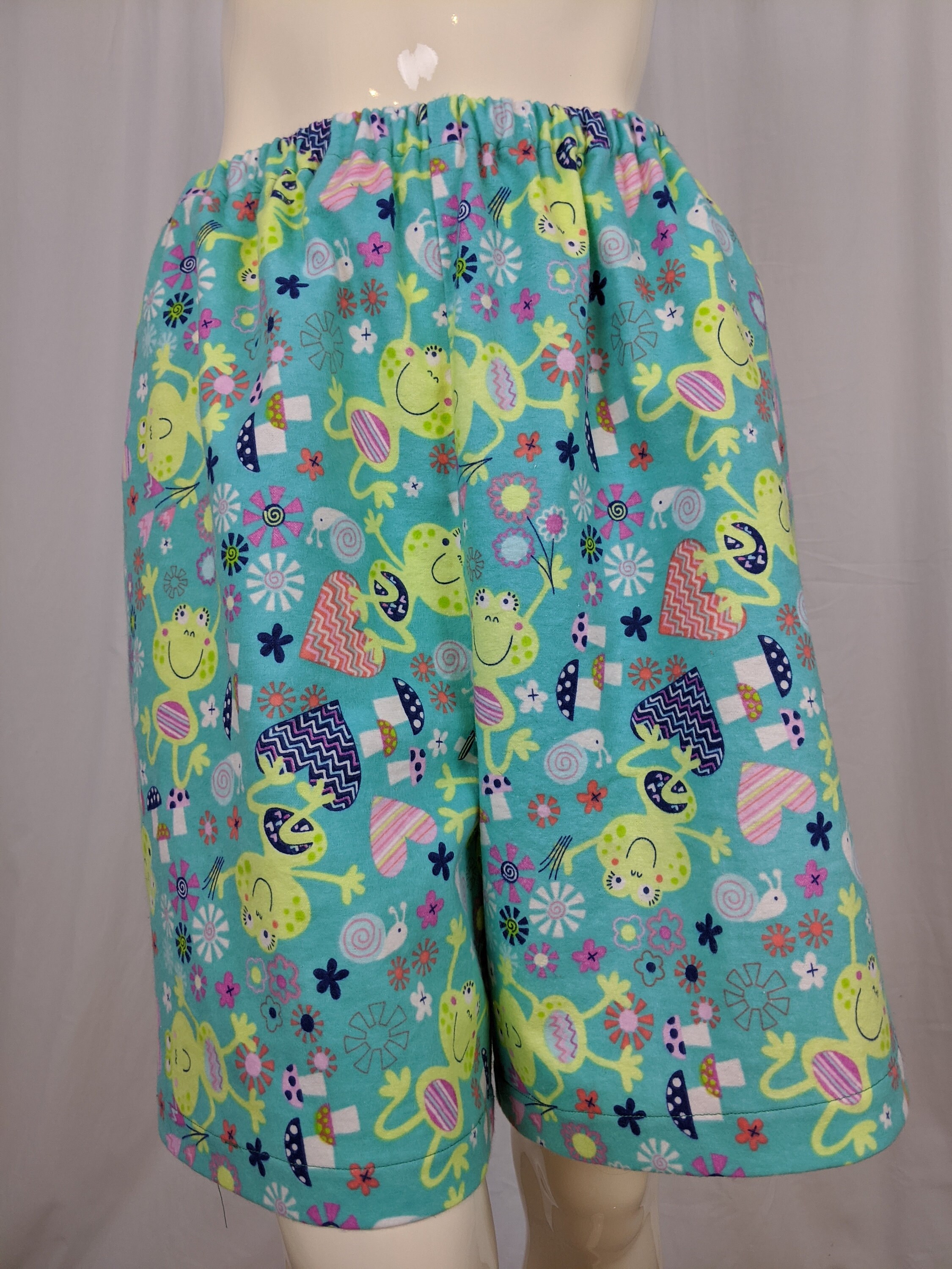 Frog print pajama shorts women's sleep shorts elastic | Etsy