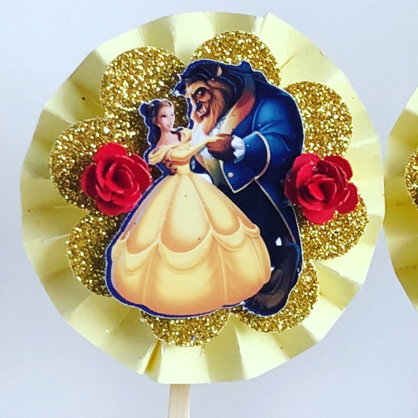 Beauty and the Beast cupcake topper | Etsy