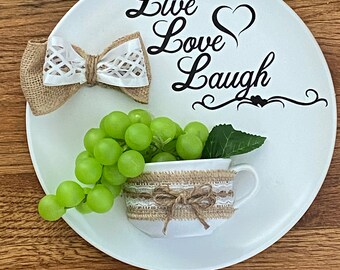 Live, Love, Laugh 3D kitchen wall plaque