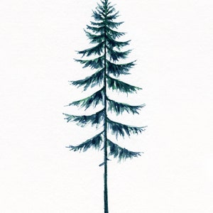Evergreen Trees Printable Wall Art Set of 2 Pine Trees - Etsy