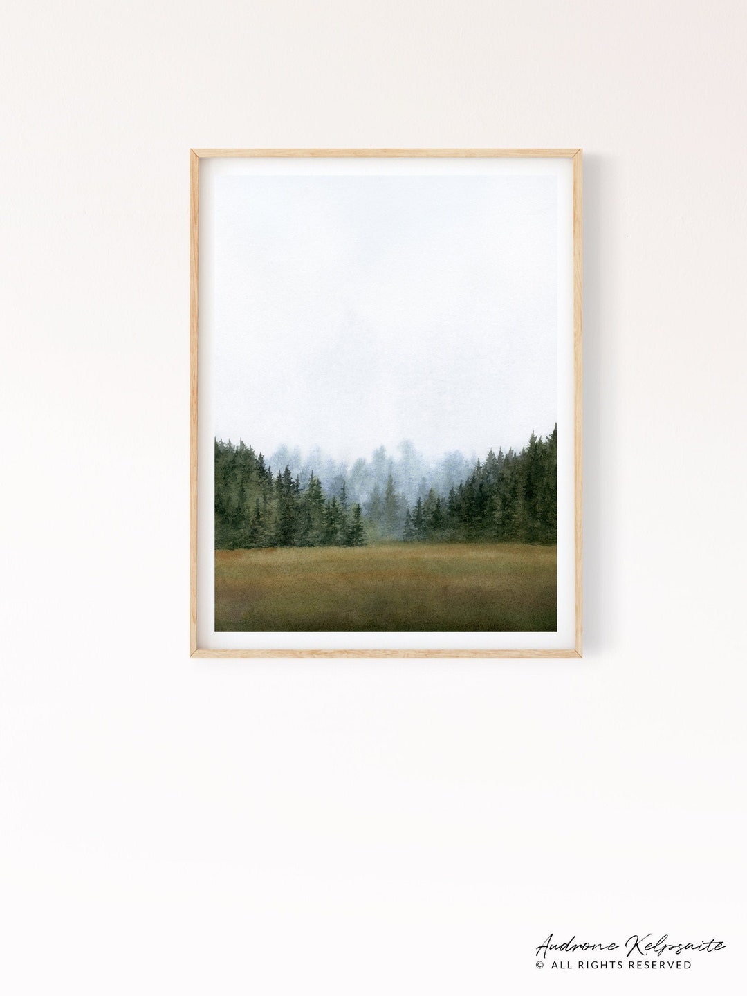 Nordic Forest Printable Wall Art Landscape Digital Print - Etsy
