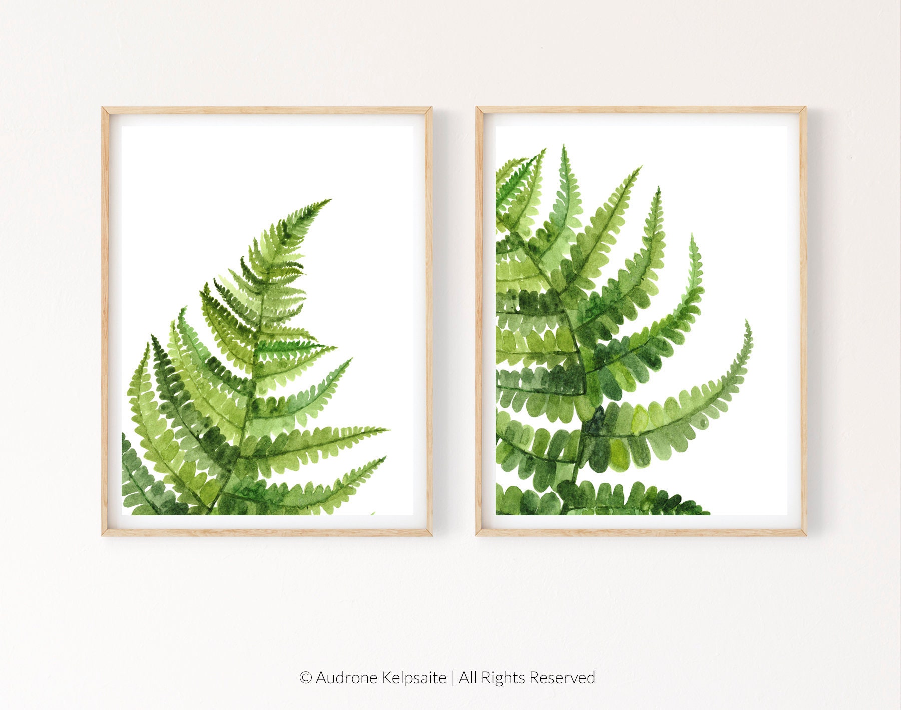 Digital Download Instant Printable Wall Art Fern Leaf Botanical Print