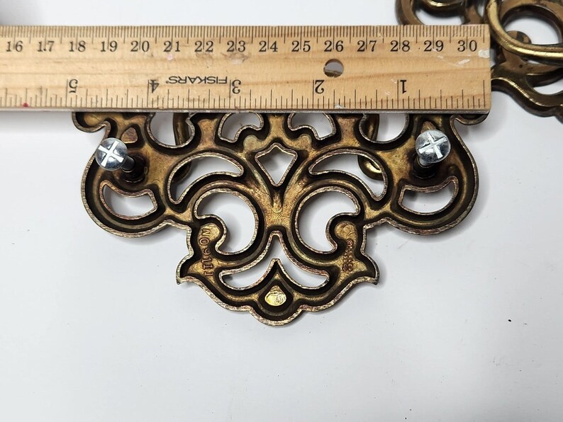 Vintage Ornate Dresser Pulls, Drawer Hardware, Dresser Hardware, 3.5