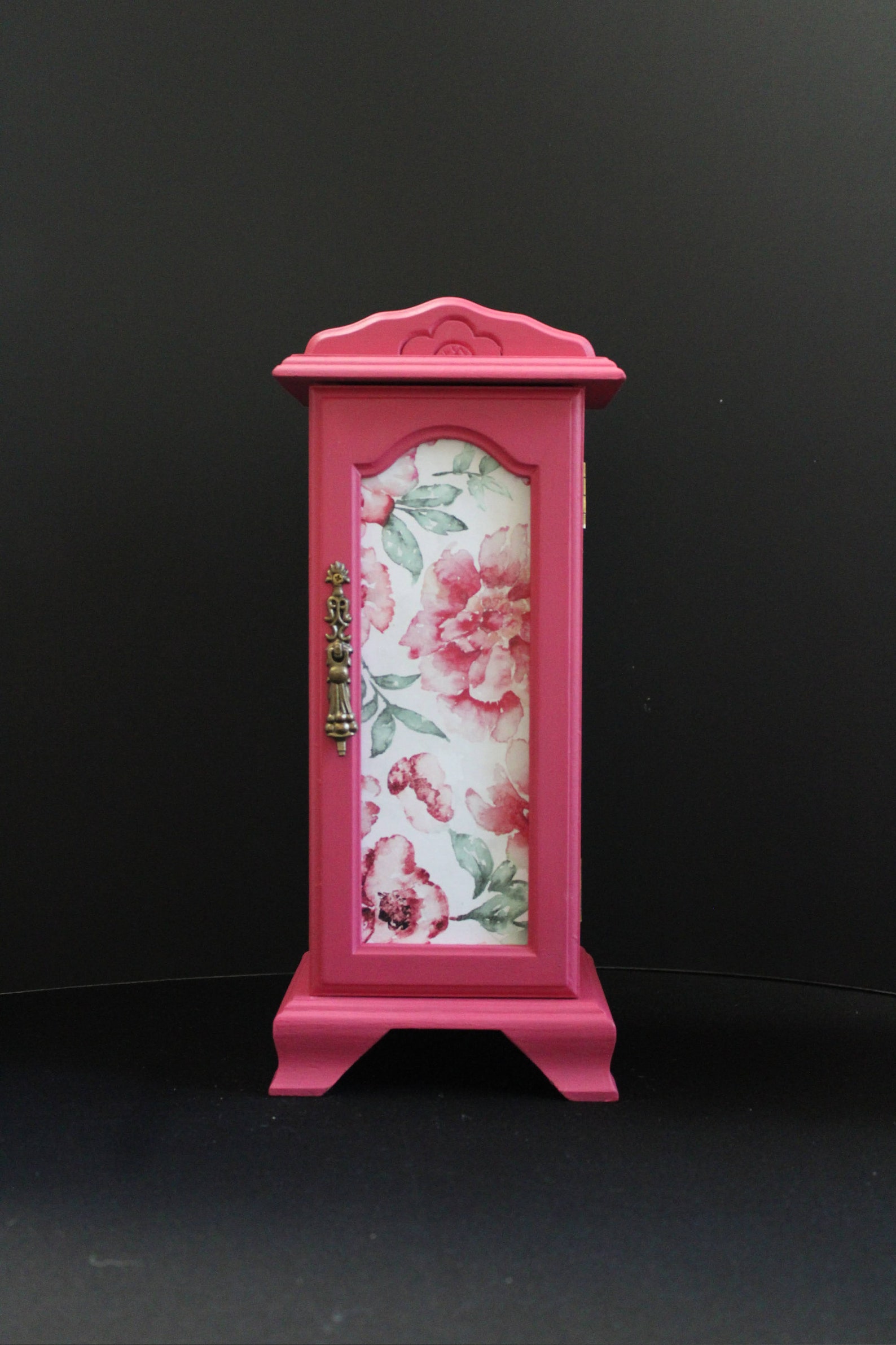 Hot Pink Jewelry Box Floral Jewelry Box Pink Rose Jewelry Etsy