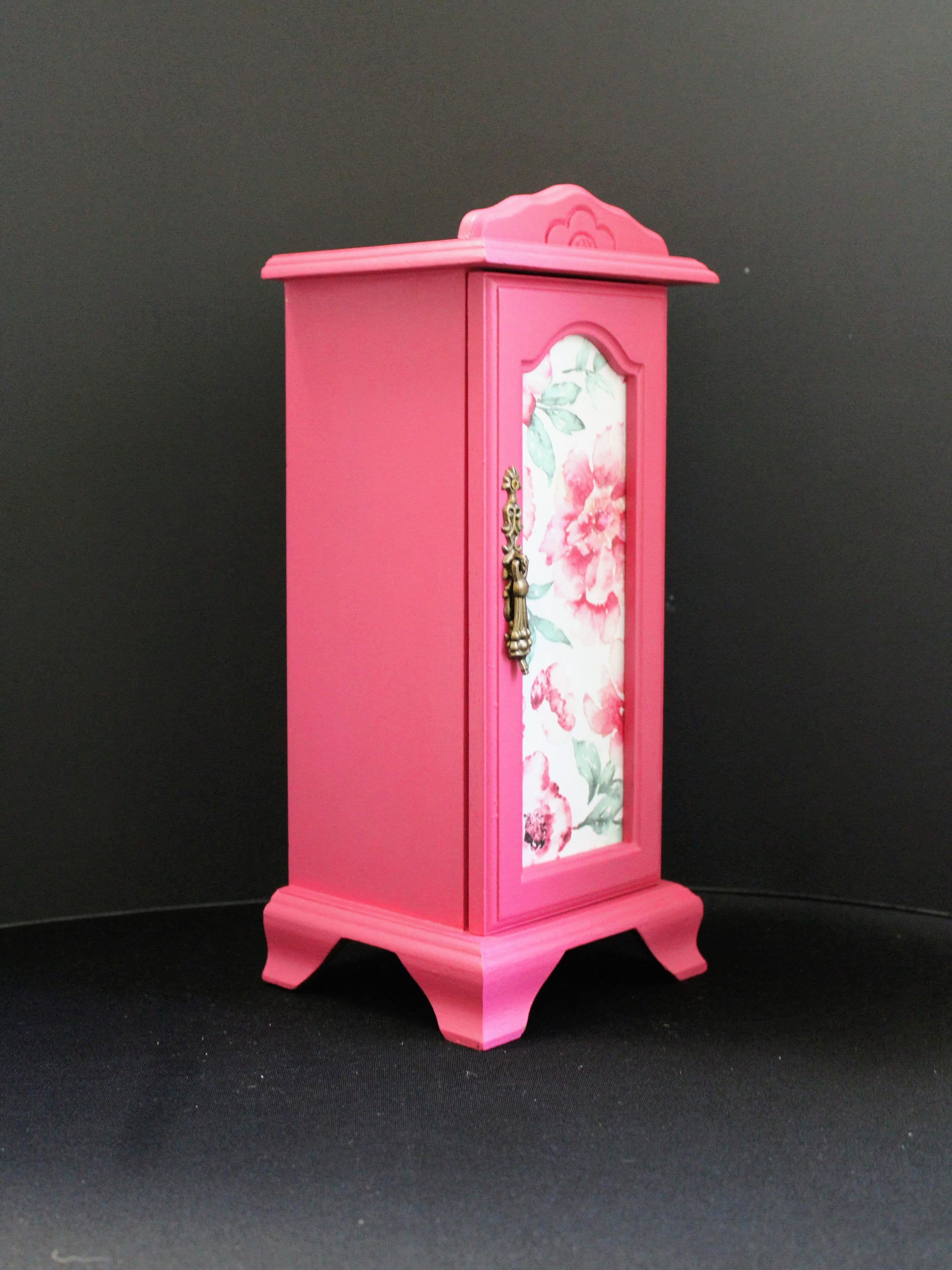 Hot Pink Jewelry Box Floral Jewelry Box Pink Rose Jewelry Etsy Singapore