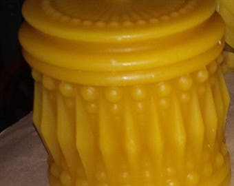 Pure Honeybee Wax; cleaner burning than Paraffin candles and 100 % solid.