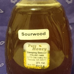 Całkowicie naturalny czysty miód | Miód z drzewa kwaśnego | 32 uncje miodu gourmet | 2 funty miodu