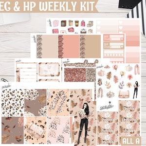 Autumn Whisp Weekly Kit | Planner Stickers for Erin Condren Vertical & Happy Planner Weekly Kit