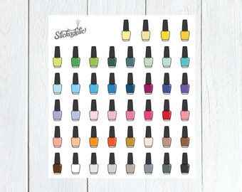 44 Nail Polish Planner Stickers