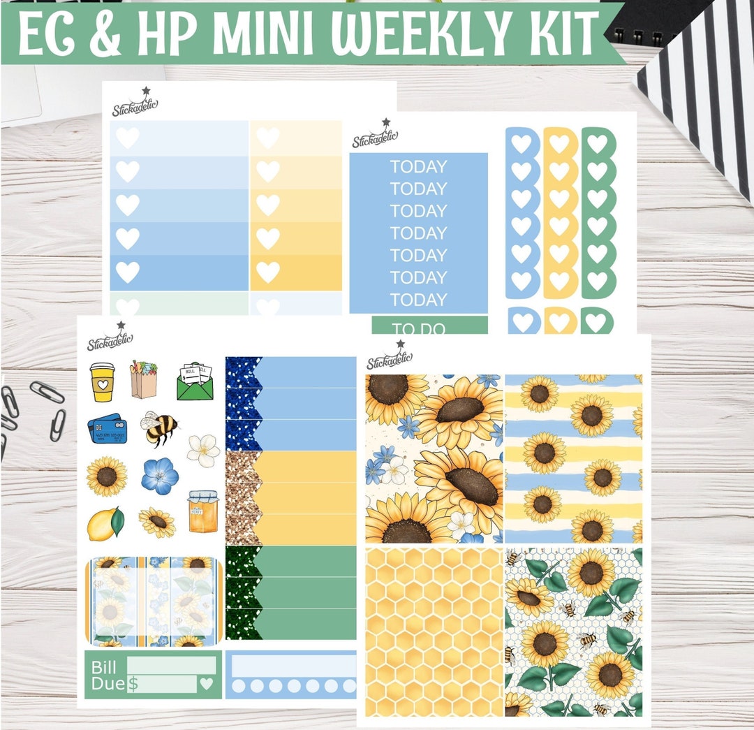 Sun in Bloom MINI Weekly Kit | Planner Stickers for Erin Condren ...