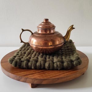 Vintage Turkish Copper Teapot with Tin Lining