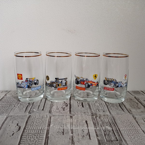Vintage Car Drinking Glasses Etsy