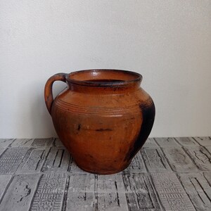 Maceta de barro vintage: Jarrón rústico wabi sabi, decoración de los años 50