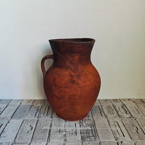 Maceta de barro vintage: Jarrón rústico wabi sabi, vasija antigua