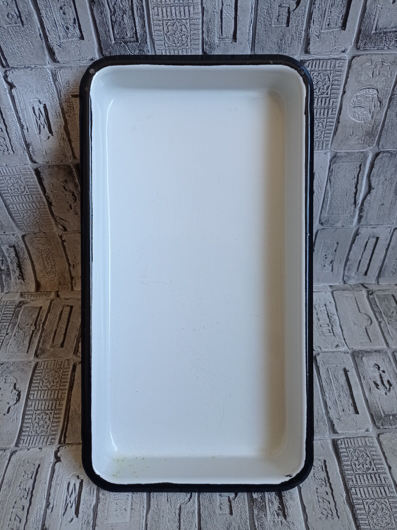 Vintage White Enamel Tray Soviet Big Tray Rectangular Enamel Etsy