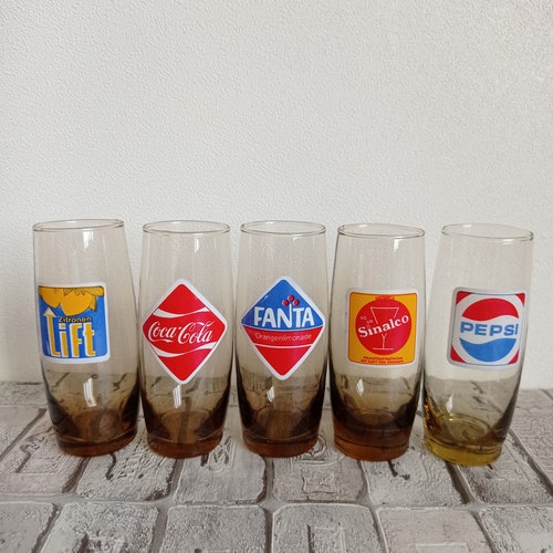 Very rare vintage set of 11 shot glasses with names of drinks, Old