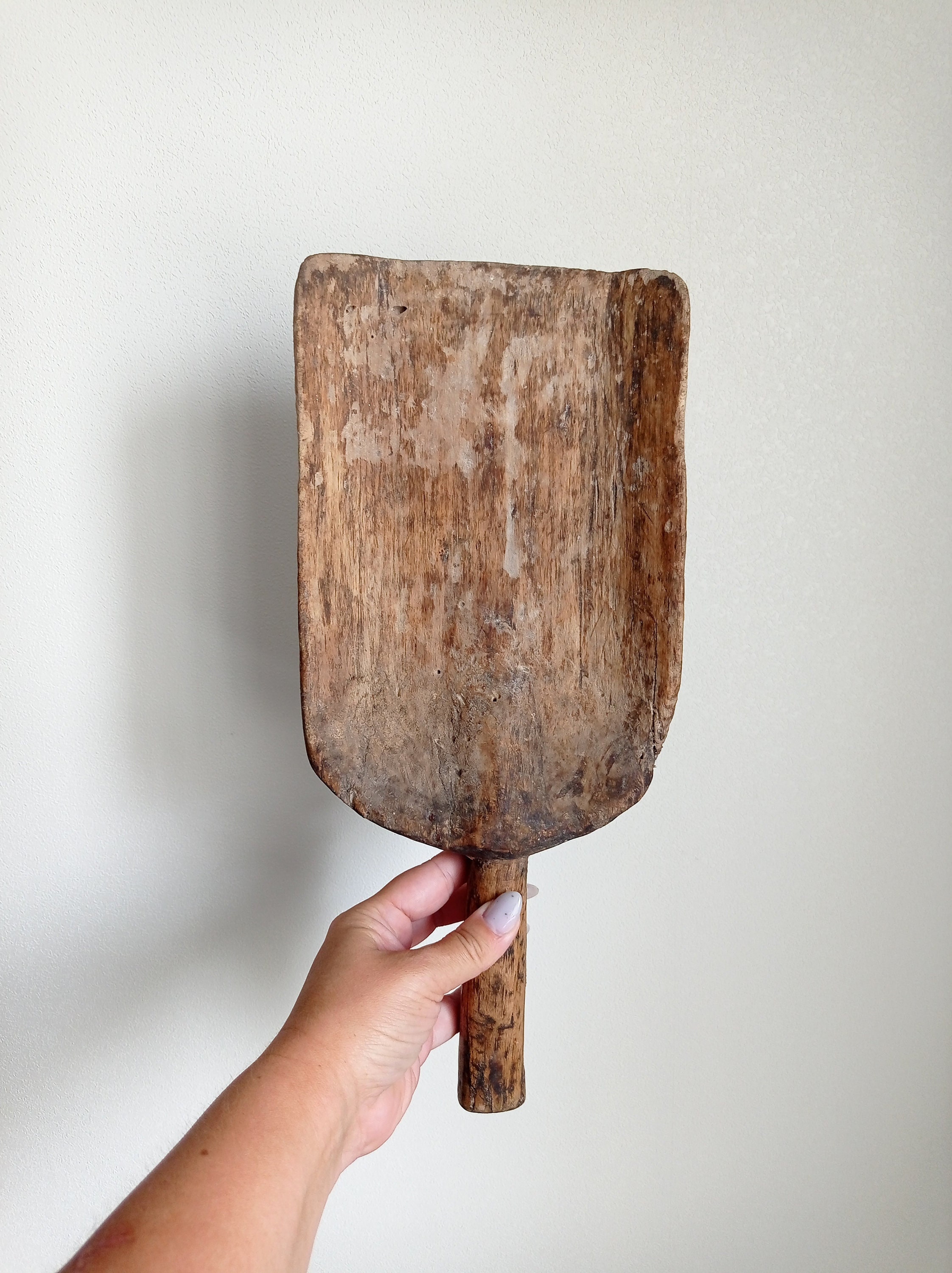 ヴィンテージの木製スコップ：素朴な素朴なインテリア - Etsy 日本