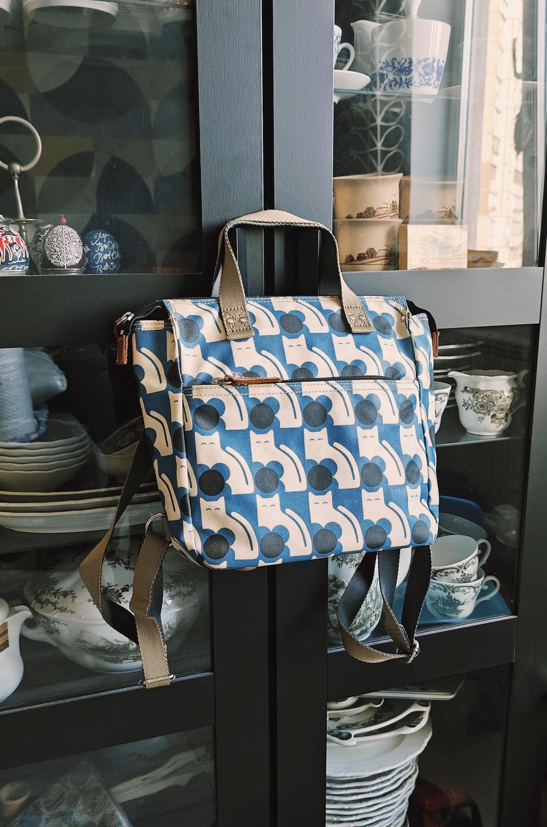 Used Orla Kiely Poppy Cat Print Small Backpack - Etsy