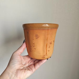 Pequeña olla de barro vintage para hornear: decoración rústica Wabi Sabi