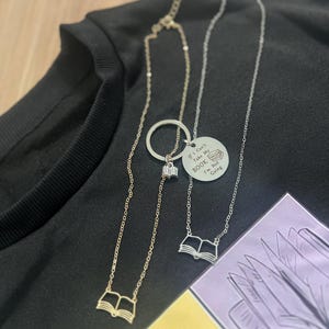Book Necklace-Silver