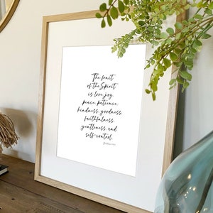 Bible Verse Printable, Galatians 5:22-23 , The Fruit of the Spirit, Bible Verse Wall Art, Scripture Printable, Printable Art