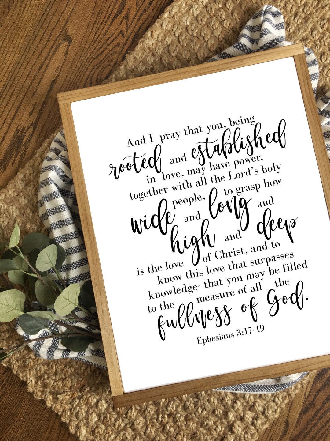 Bible Verse Printable Ephesians 3 17 19 Fullness Of God Bible Verse