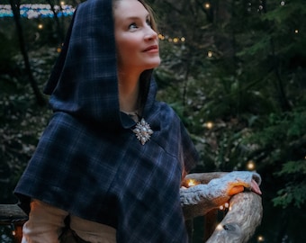 Handmade Fairytale Forest Cover Up - Cozy Plaid Fabric for Enchanting Nature Walks