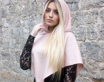 Cagoule rose pâle Skjoldehamn - Idéale pour les mariages à thème viking et les événements GN