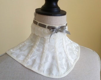 Steampunk Brocade Neck Corset Collar: Gothic Cosplay Costume