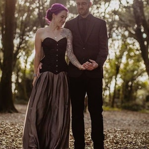 Gothic Wedding Dress with Corset Bodice - Alternative Bridal Gown