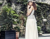 SAMPLE SALE - Bohemian wedding silk chiffon skirt - Beach wedding ivory silk long skirt - Fantasy wedding - Boho wedding - Romantic wedding
