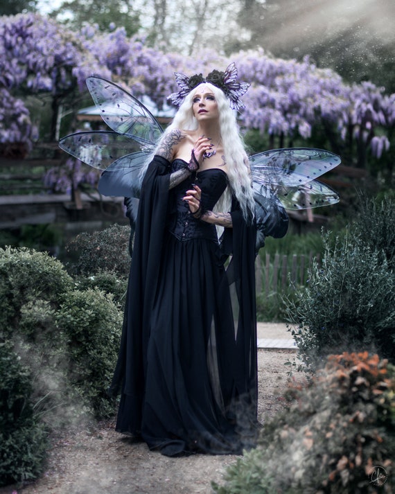 ふるさと納税 Dark Fairy Sleeves Detachable Sleeves for Fantasy Gown バレエ