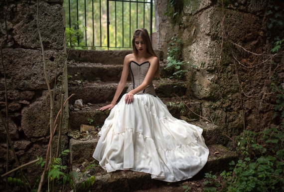 White steampunk hotsell wedding dress