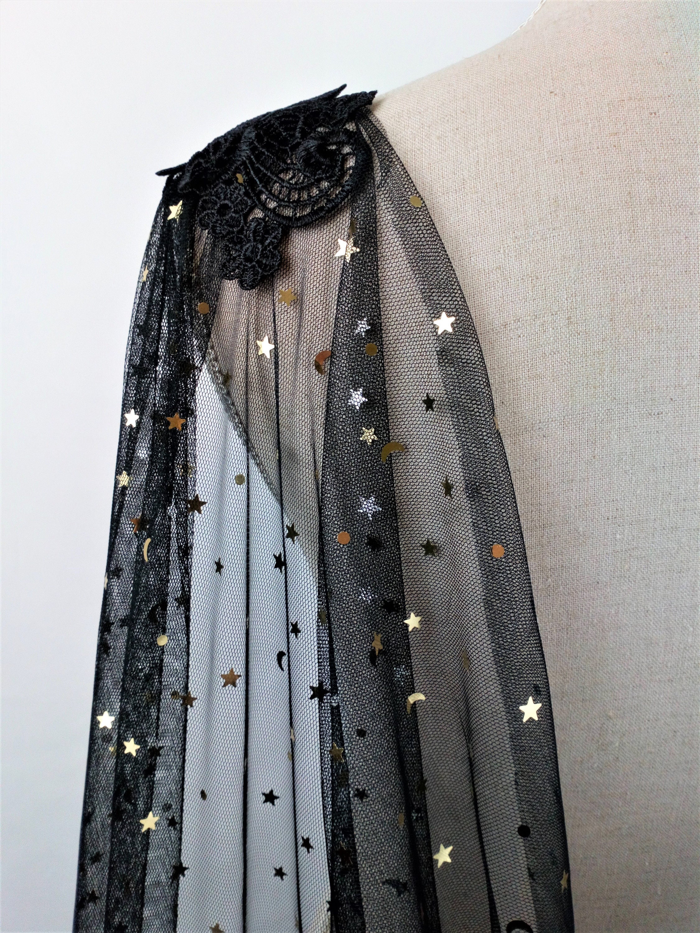 black wedding cape