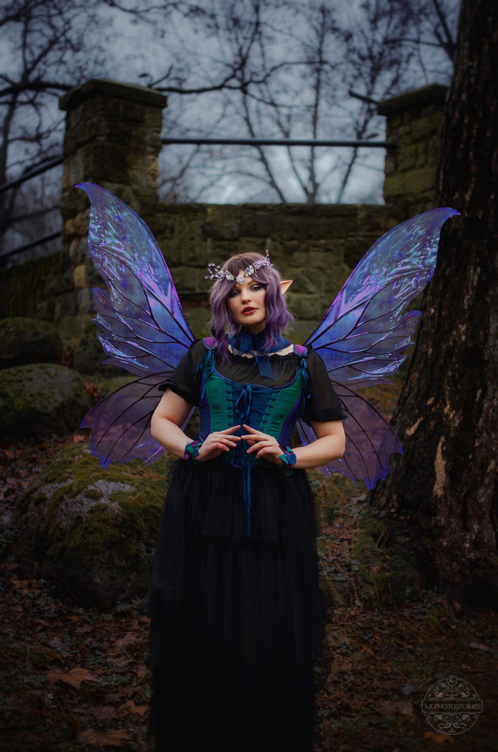 Dark Fairytale Ball Gown, Goth Fae Costume, Gothic Fairy Dress, Fantasy ...