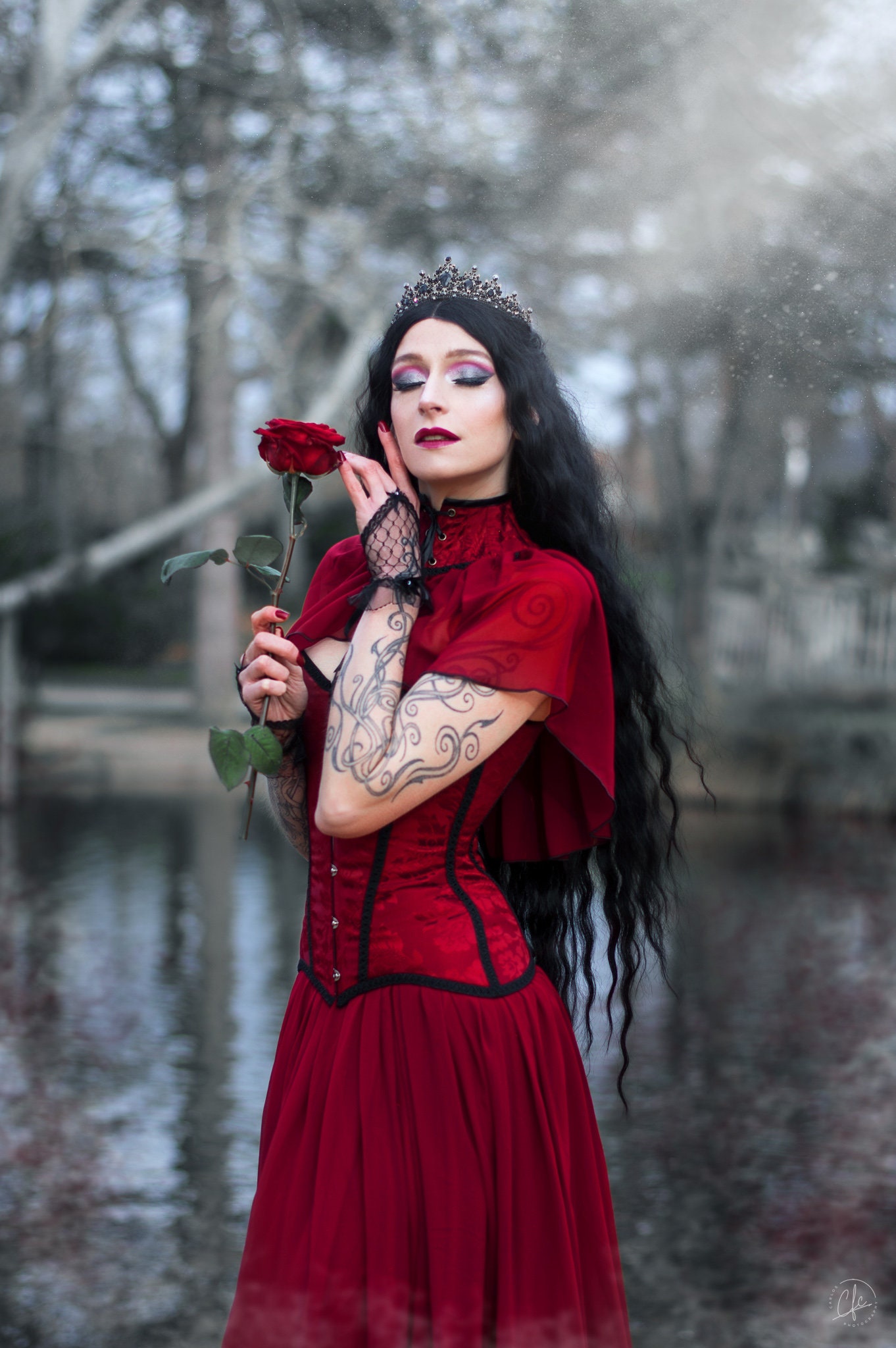 burgundy vampire dress Vampire dress