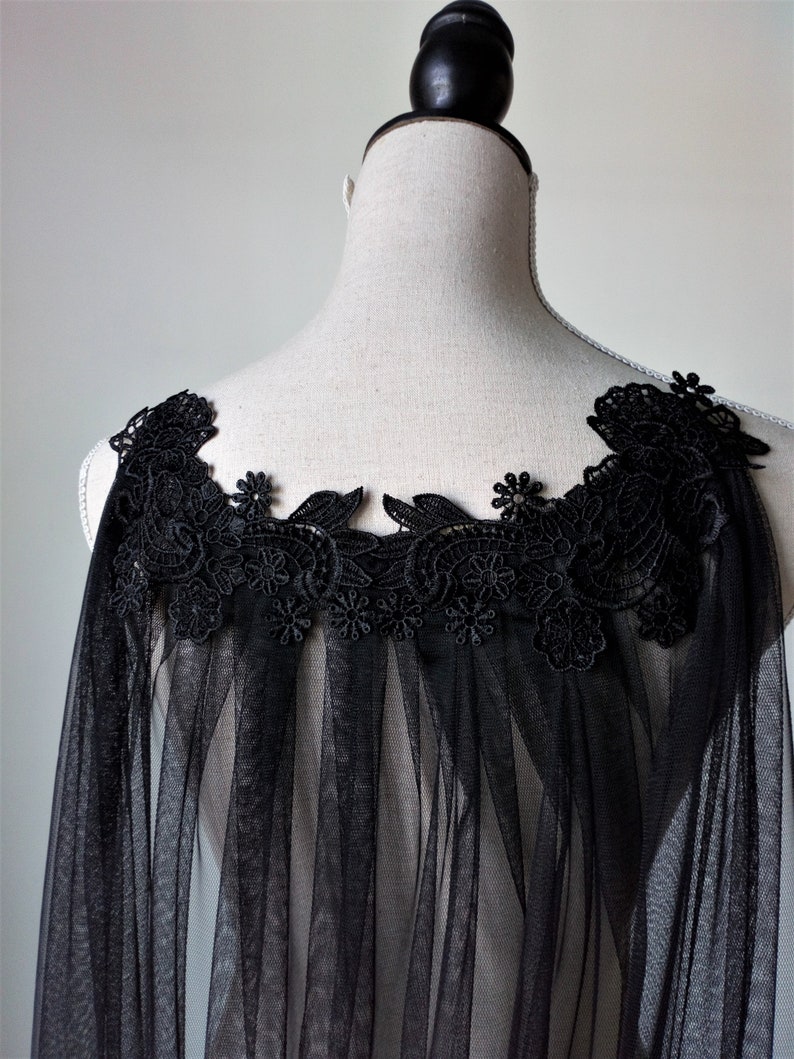 black bridal cape